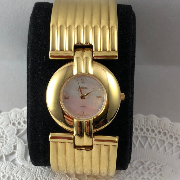 Vintage Gottex Bangle Bracelet MOP Face Watch main image 7